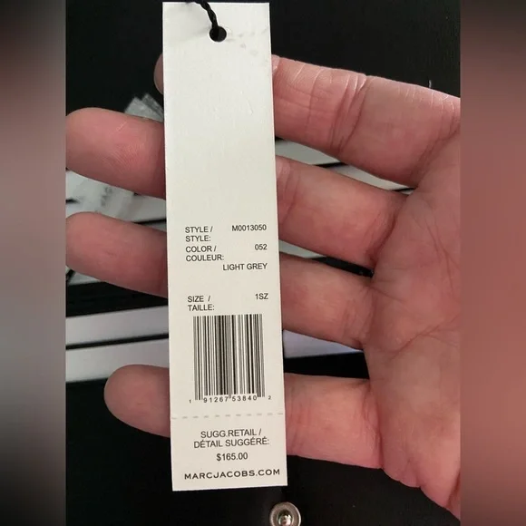 NWT MARC JACOBS LIGHT GREY GENUINE Leather Bifold Wallet Purse MSPR $165 Read - Picture 7 of 14